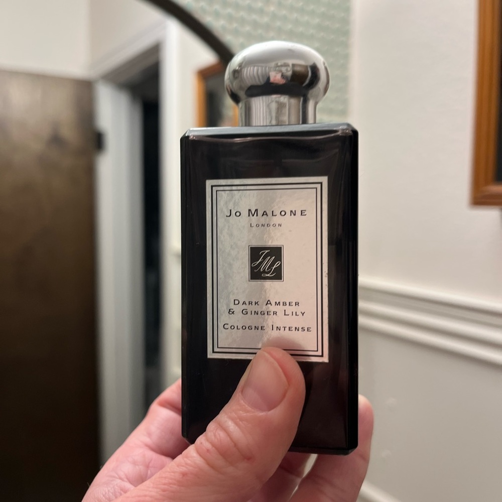 3.4 oz Joe Malone Dark Amber + Ginger Lily perfume. 2/3 full (see photo).